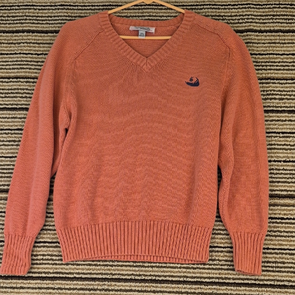 MURRAYS Toggery Shop Pink Cotton Sweater Mens XS Nantucket Reds Collection VTG‎